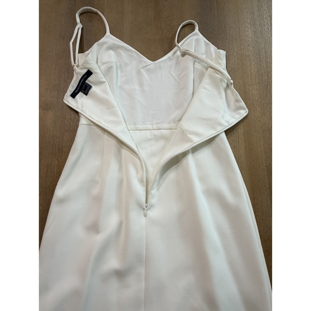French Connection Whisper White Faux Wrap Mini Dress Size 2 Spaghetti Strap - Picture 8 of 10